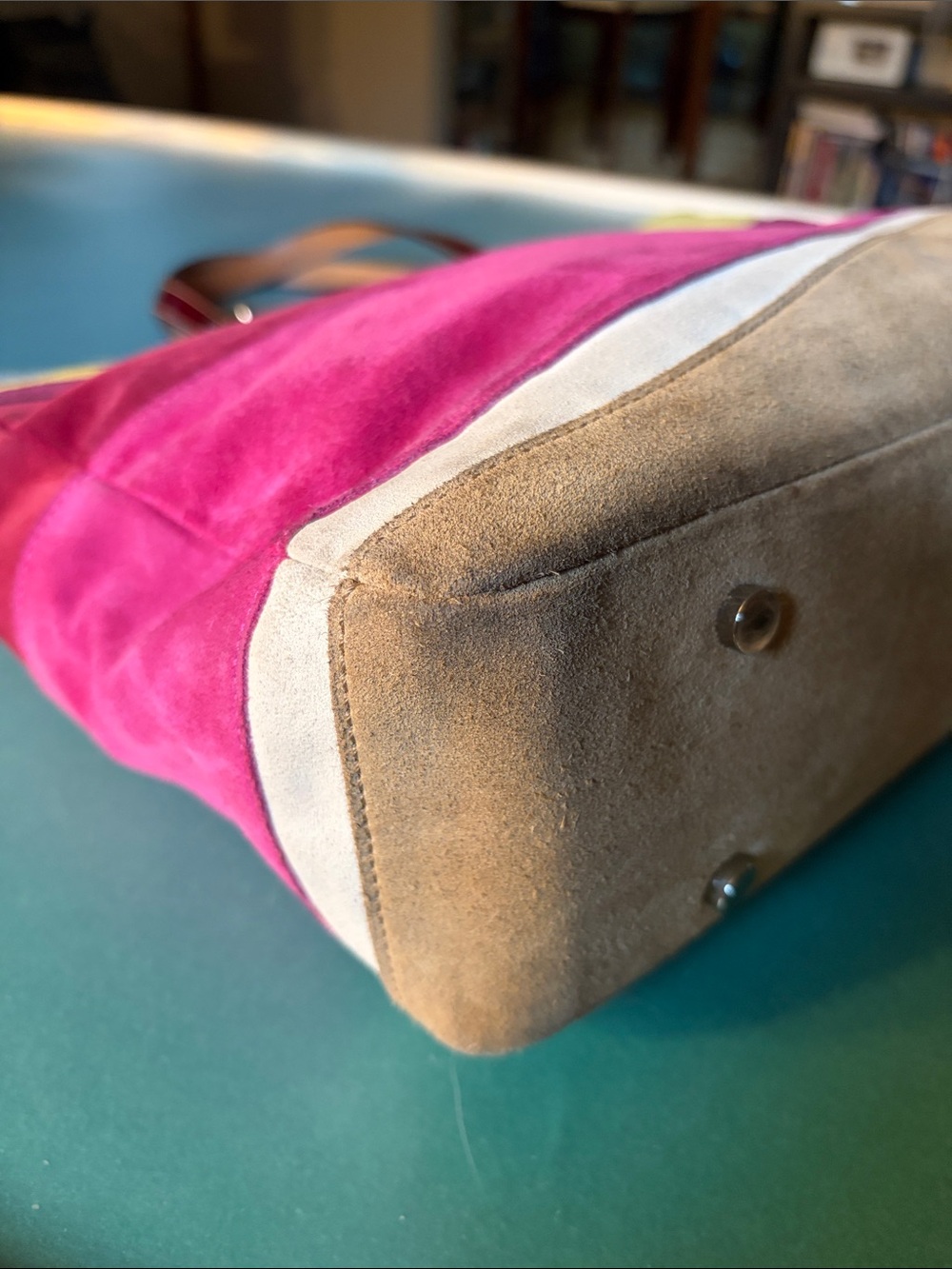 Coach Limited Edition Suede Large Wave Multicolor Gallery Tote. Great Condition - Picture 7 of 14